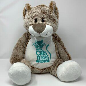Embroidery Buddy Plush Cat Time Spent with Cats is Never Wasted